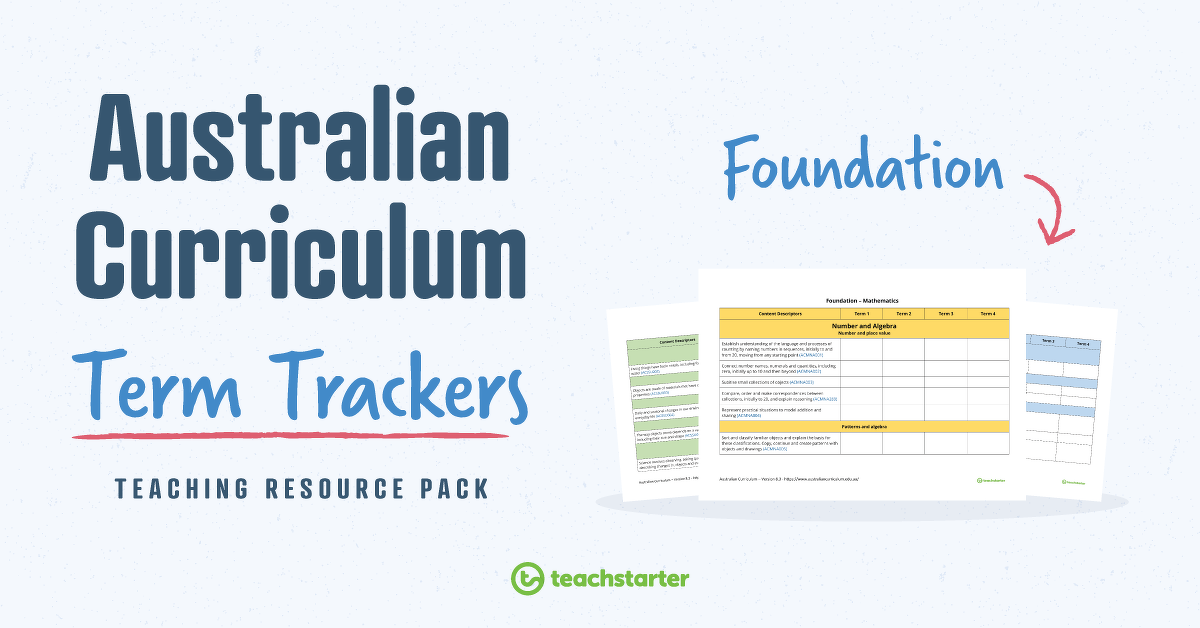 Preview image for Term Trackers Resource Pack (Australian Curriculum) - Foundation - resource pack