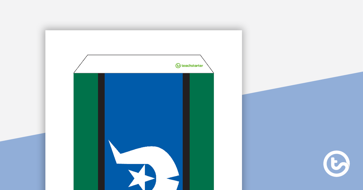 托雷斯海峡岛民旗的预览图像 - 矩形彩旗 - 教学资源