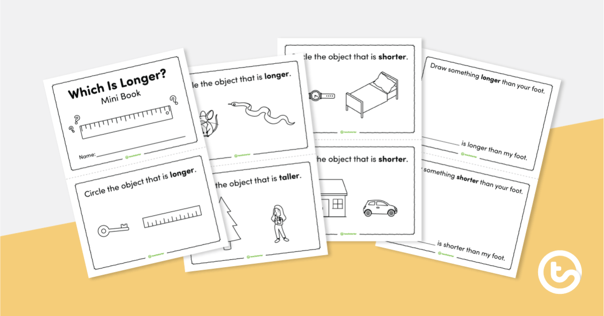 Preview image for Which Is Longer? – Mini-Book - teaching resource