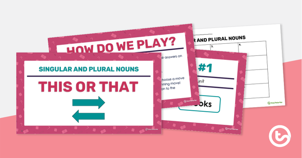 Preview image for This or That! PowerPoint Game - Singular and Plural Nouns - teaching resource