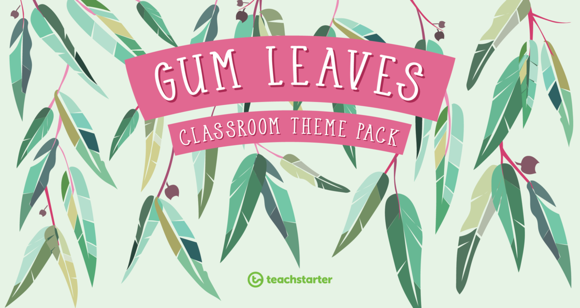 Preview image for Gum Leaves Classroom Theme Pack - resource pack
