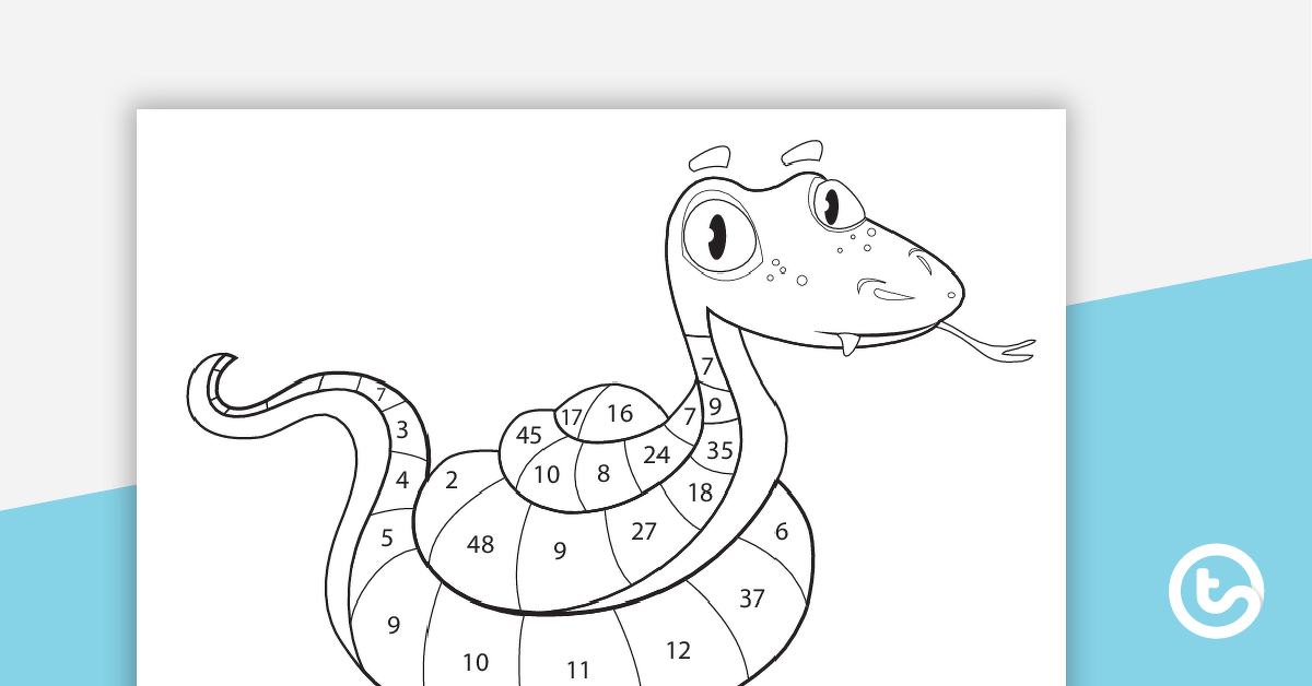 Preview image for Colouring by Larger Numbers - Operations - teaching resource