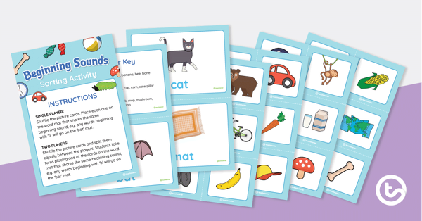Thumbnail of Beginning Sounds Sorting Activity - teaching resource