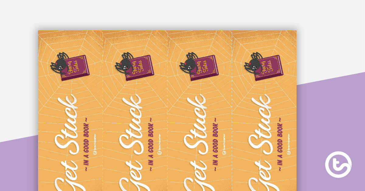 Preview image for 'Get Stuck in a Good Book' Bookmark - teaching resource