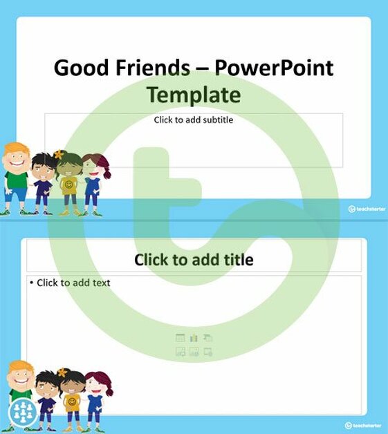 Preview image for Good Friends – PowerPoint Template - teaching resource