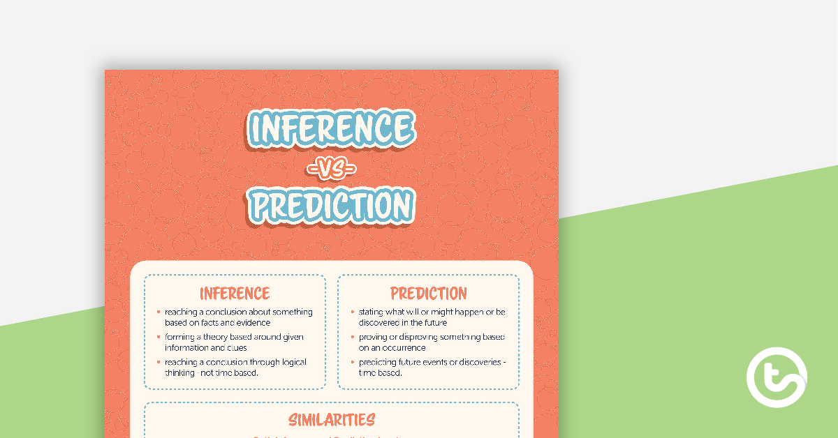 Preview image for Inference vs Prediction Poster - teaching resource