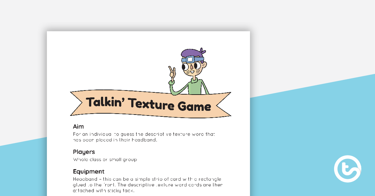 Talkin'纹理游戏的预览图像 - 教学资源