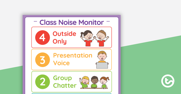Preview image for Class Noise Monitor Poster - teaching resource