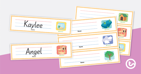 Preview image for Student Desk Name Plate – Desk Pets - teaching resource
