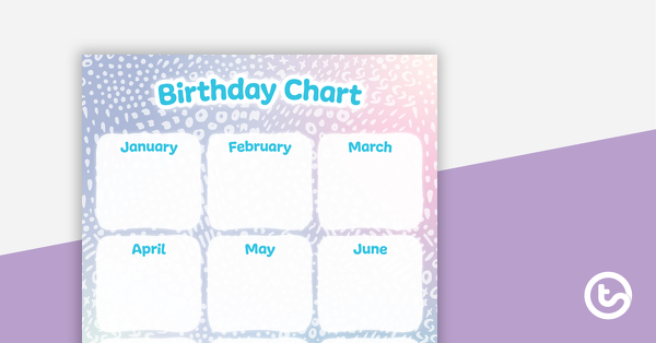 Preview image for Pastel Dreams – Happy Birthday Chart - teaching resource