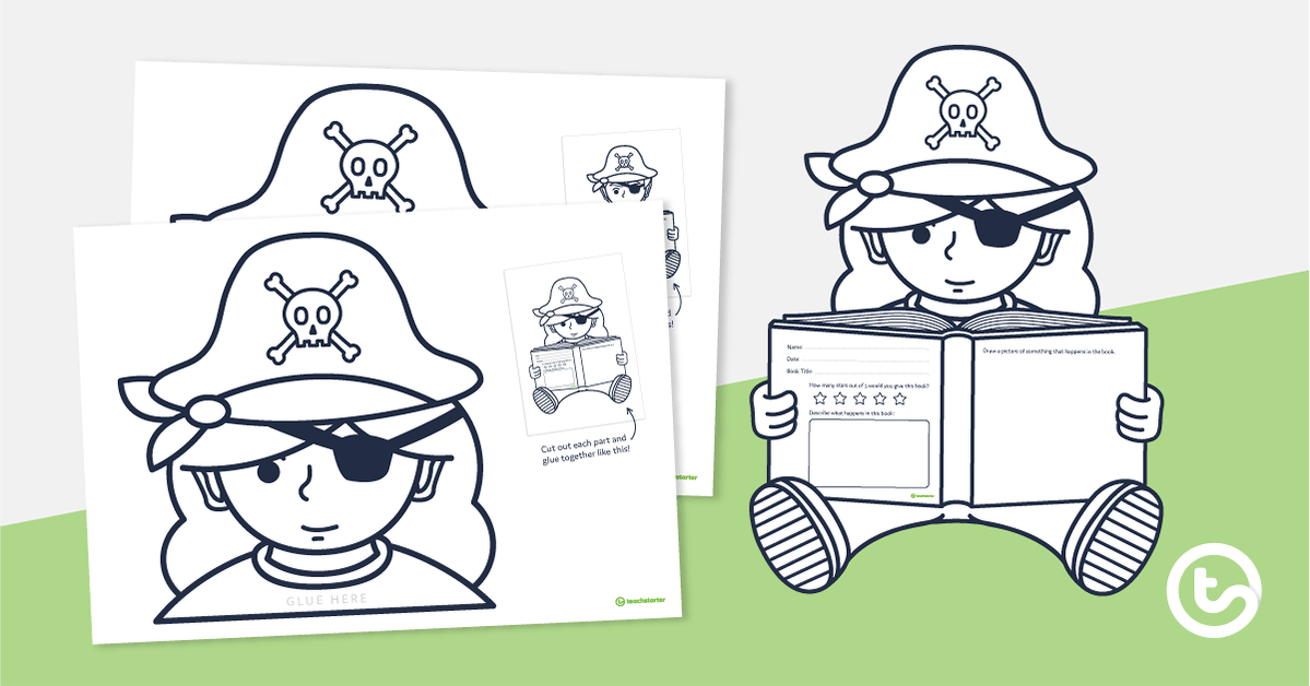 Preview image for Pirate Book Report Template - teaching resource