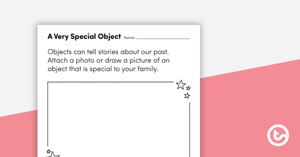 Preview image for A Very Special Object – Worksheet - teaching resource