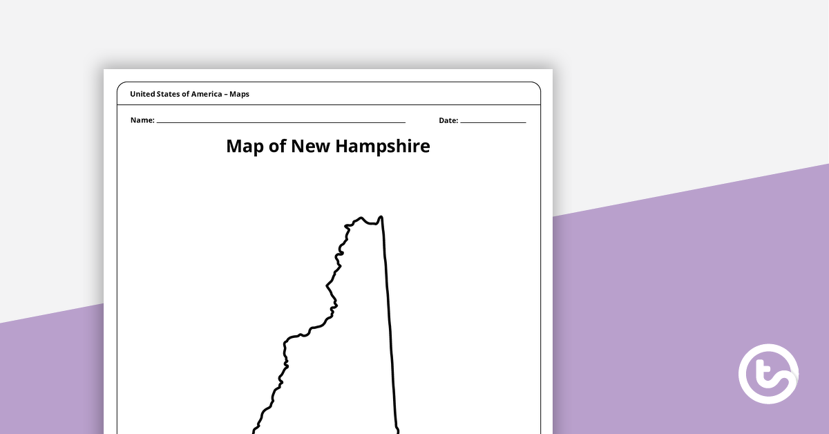 为新罕布什尔州模板的地图预览图像-教学资源