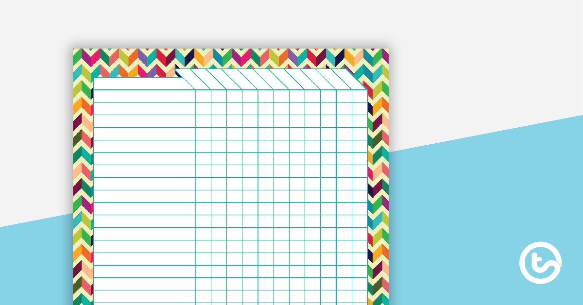 Preview image for Bright Chevron - Class List - teaching resource