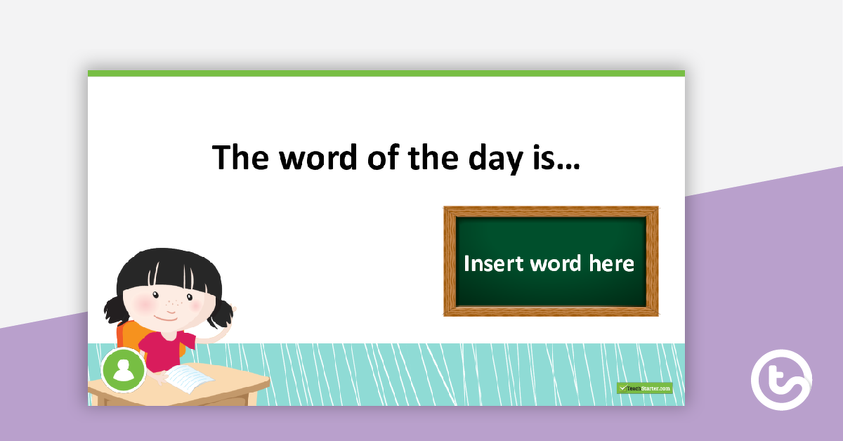 Preview image for Word Of The Day Warm-Up PowerPoint - teaching resource