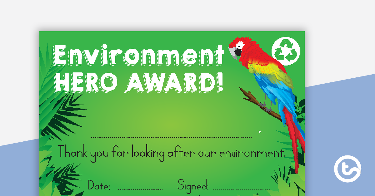 Preview image for Environment Hero Award - teaching resource