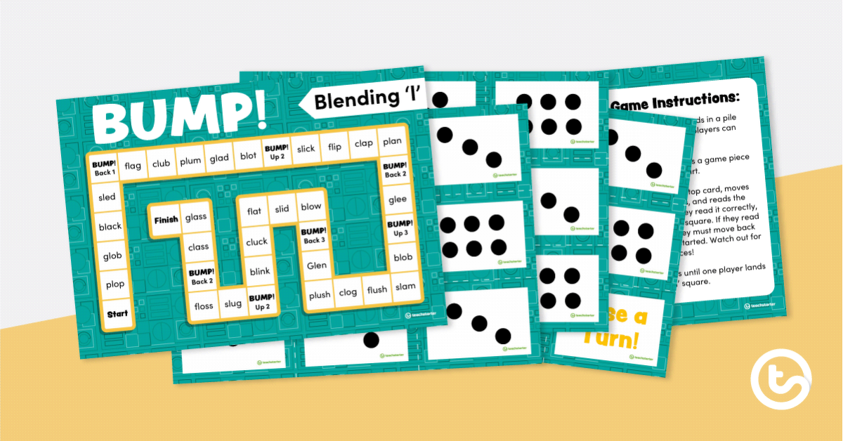 Preview image for BUMP! Blending 'l' - Board Game - teaching resource