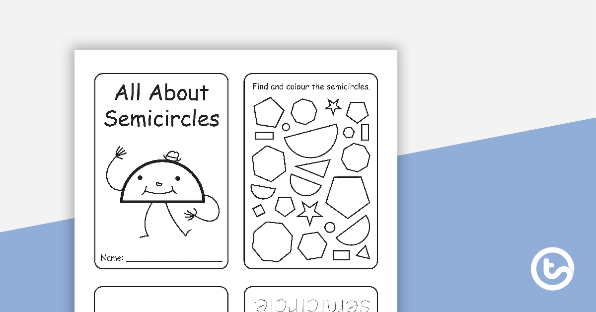 Preview image for All About Semicircles Mini Booklet - teaching resource