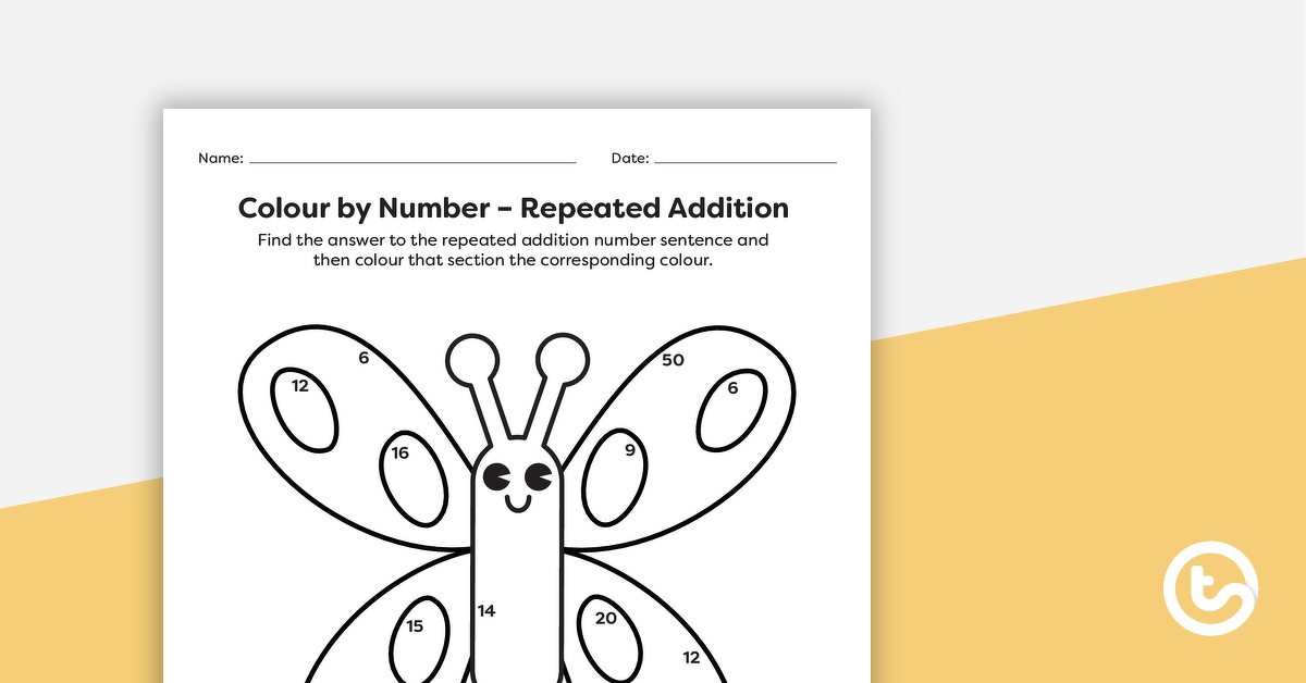 Preview image for Colour by Number – Repeated Addition - teaching resource