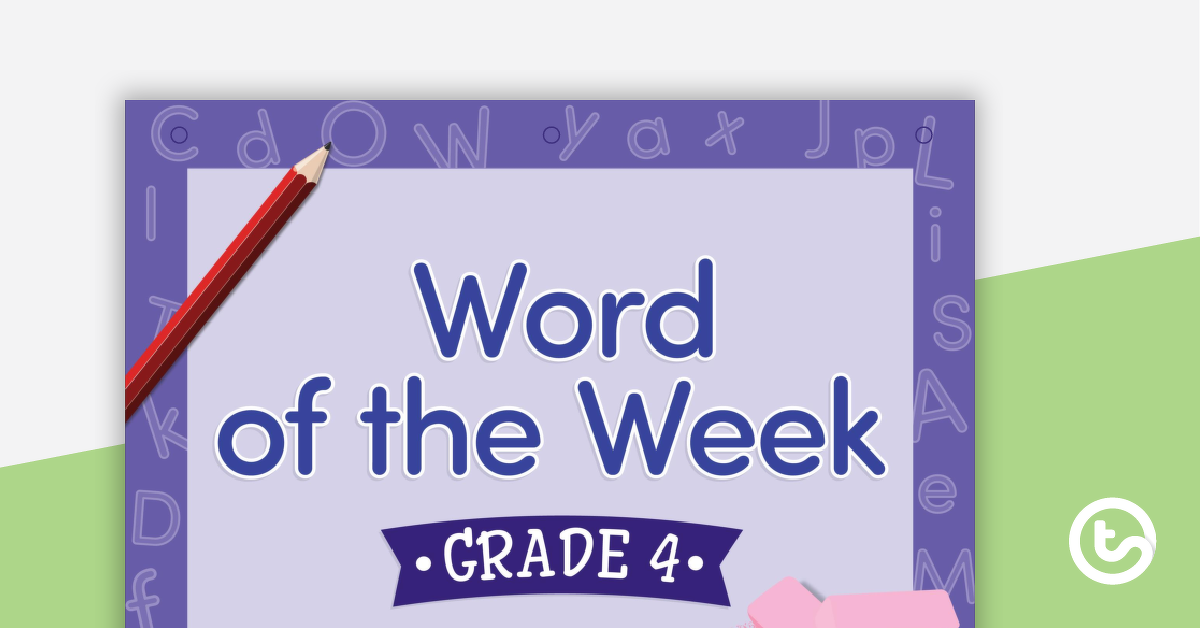 Preview image for Word of the Week Flip Book - Grade 4 - teaching resource