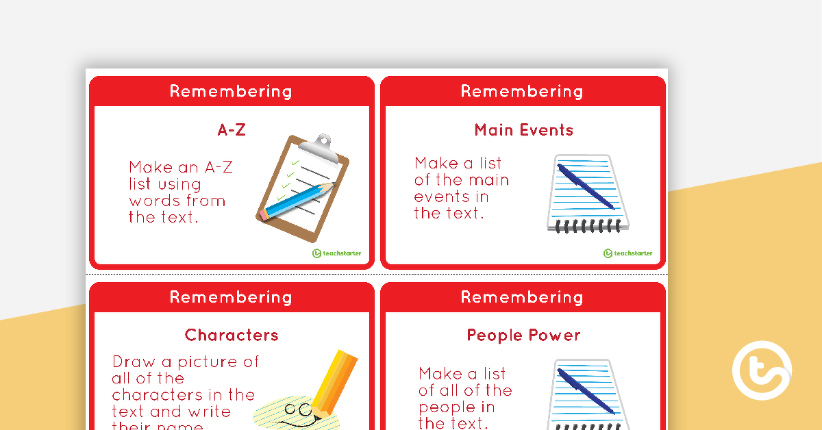 Preview image for Bloom's Taxonomy Fast Finisher Task Cards - Lower Years - teaching resource