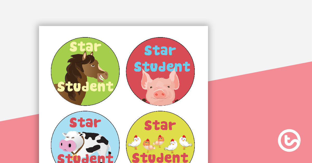 Preview image for Farm Yard - Star Student Badges - teaching resource