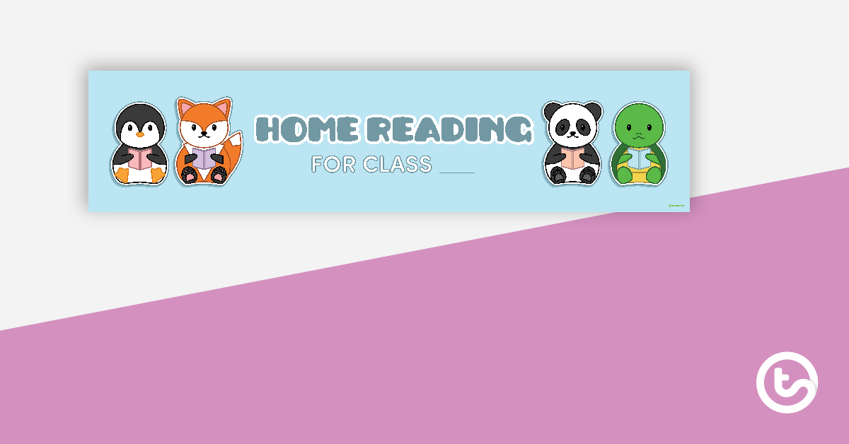 Preview image for Home Reading Display Banner - teaching resource