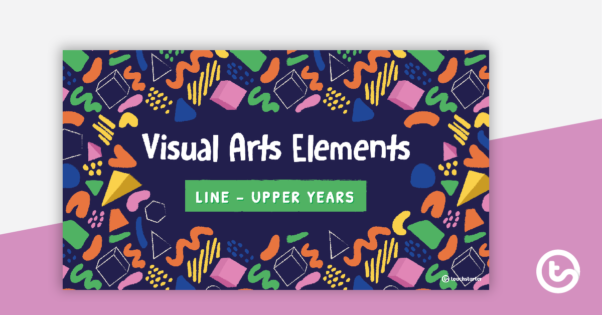 Preview image for Visual Arts Elements Line PowerPoint - Upper Years - teaching resource