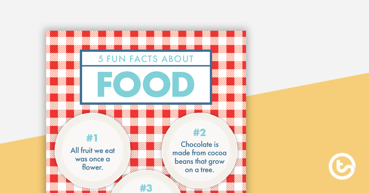 预览图片5对食品——工作表——教学资源的有趣的事实