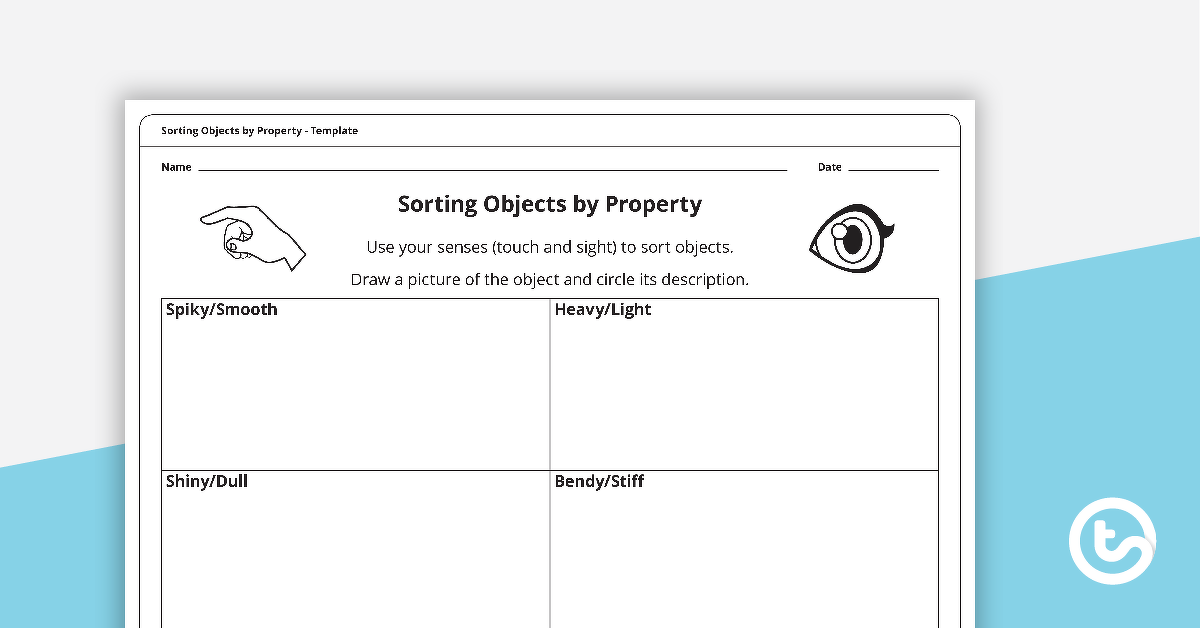 Preview image for Sorting Objects by Property Template - teaching resource