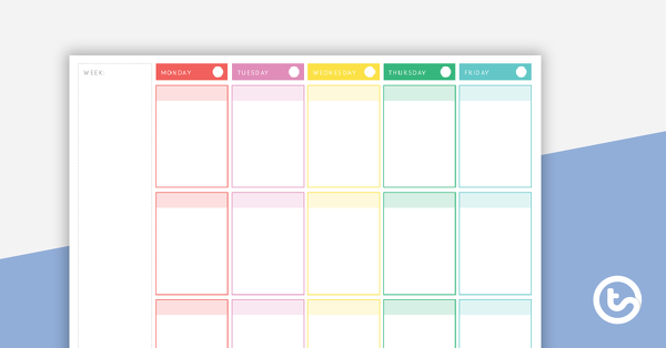 启发打印教师计划-星期和一天计划-教学资源的缩略图