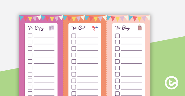 Preview image for Back-to-School Checklists - teaching resource