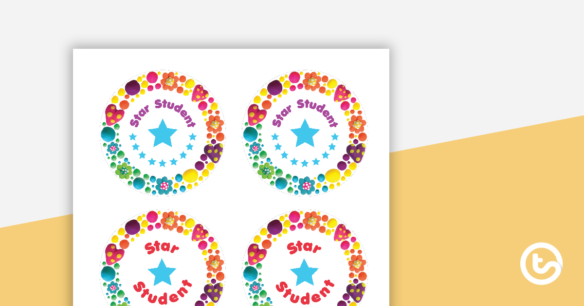 Preview image for Playdough - Star Student Badges - teaching resource