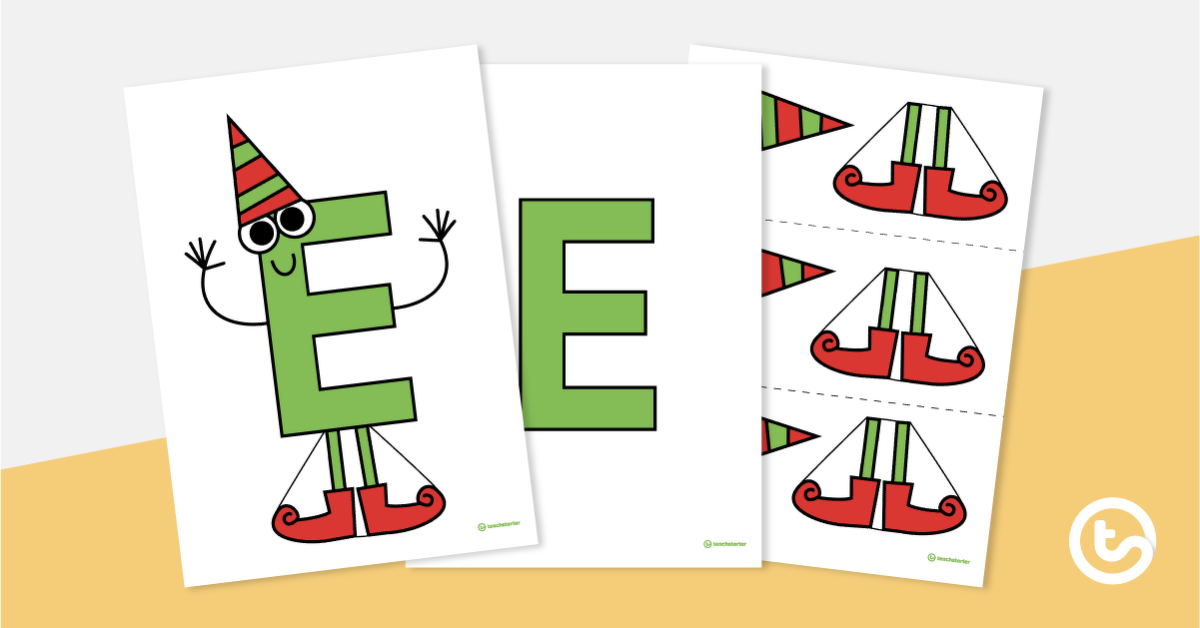 Preview image for Letter Craft Activity - 'E' is For Elf - teaching resource