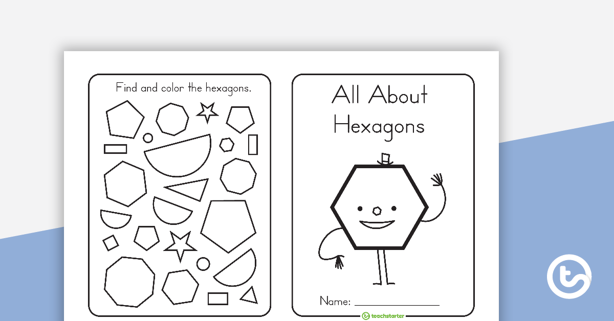 Preview image for All About Hexagons Mini Booklet - teaching resource