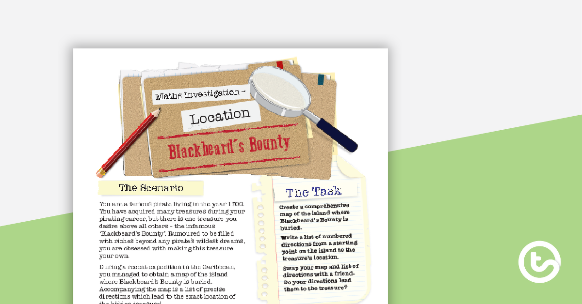 Preview image for Location Maths Investigation - Blackbeard's Bounty - teaching resource
