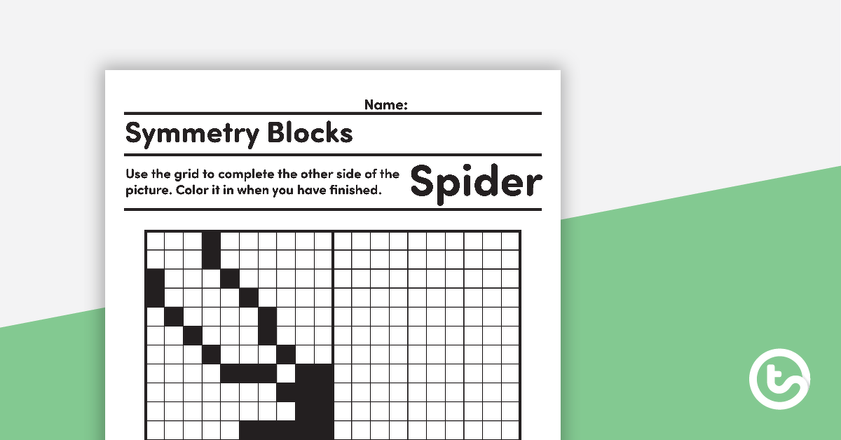 Preview image for Symmetry Grid Activity - Spider - teaching resource