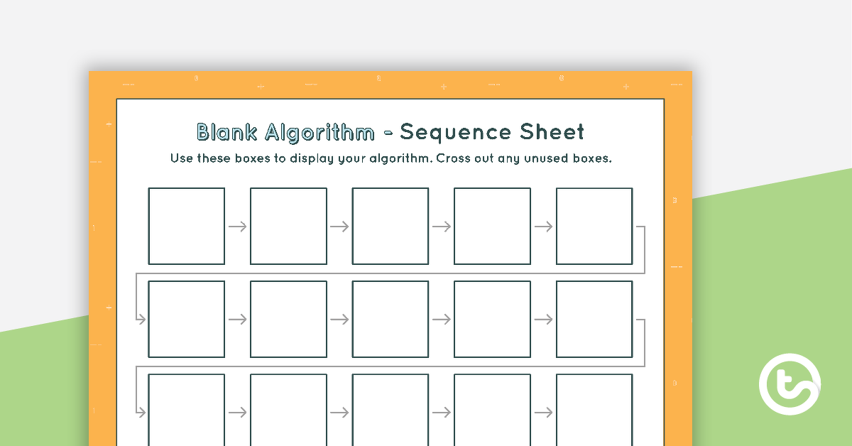 Preview image for 15-Step Algorithm Sequence Sheet - Lower Primary - teaching resource