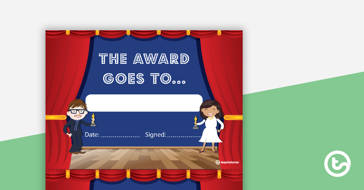 Preview image for Hollywood - Award Certificate - teaching resource