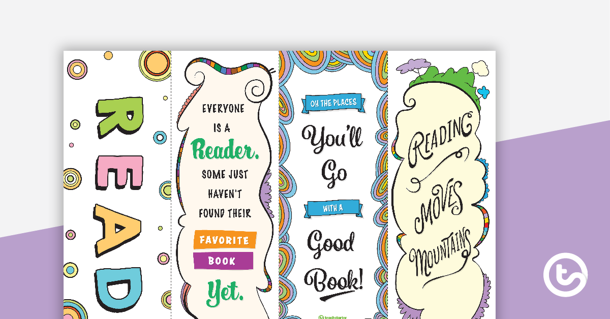 Preview image for Reading Inspired Bookmarks - teaching resource