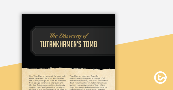 为发现图坦卡蒙的坟墓的预览图像-工作表-教学资源