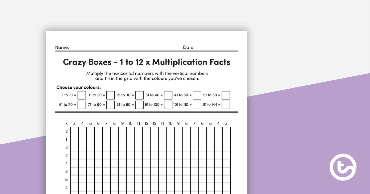 Preview image for Crazy Boxes – 1 to 12 Times Tables - teaching resource