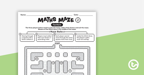 Thumbnail of Maths Mazes (Factors) - teaching resource