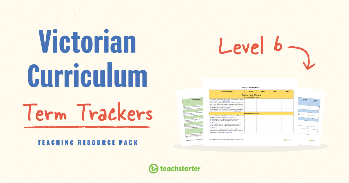 Preview image for Term Trackers Resource Pack (Victorian Curriculum) - Level 6 - resource pack