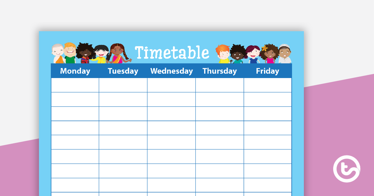 Preview image for Good Friends - Weekly Timetable - teaching resource