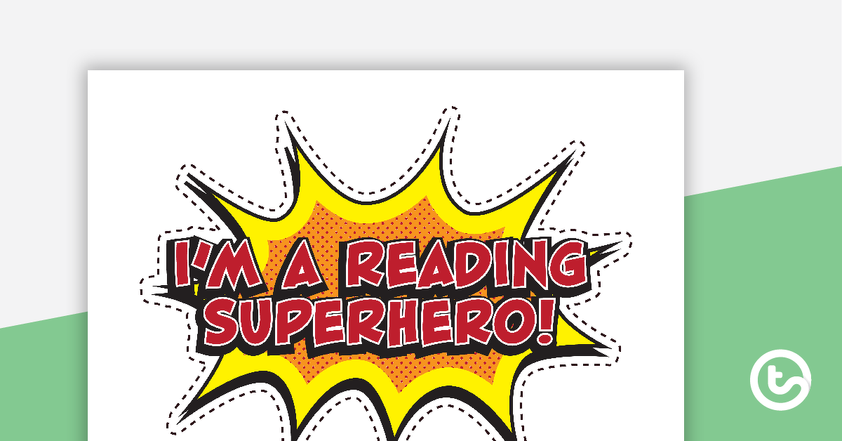预览图像为'我是一个阅读超级英雄'墙展示 - 教学资源