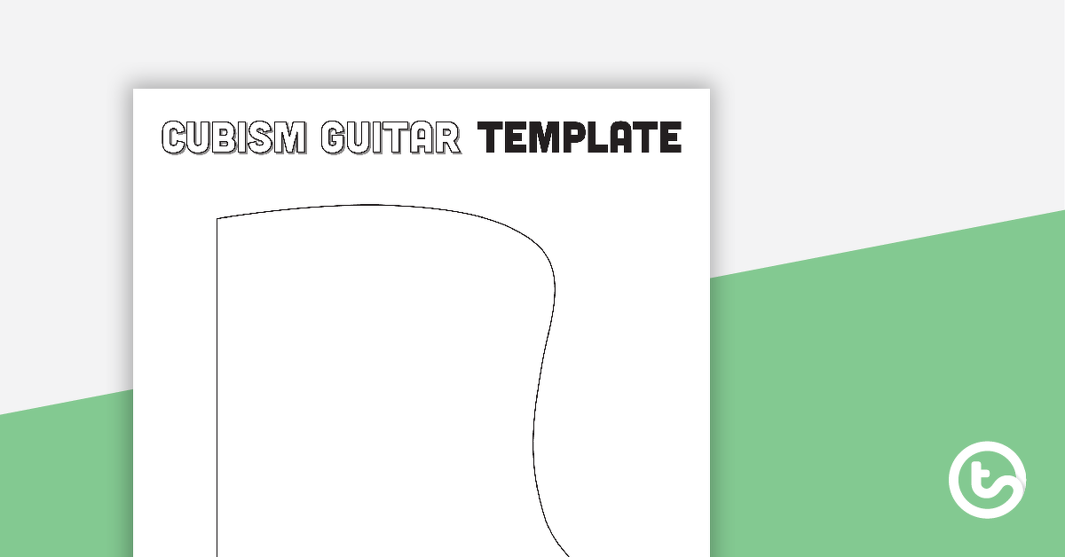 Preview image for Cubism Guitar – Template - teaching resource