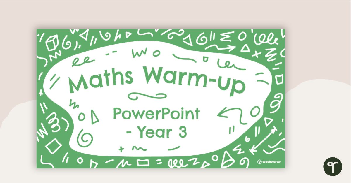 Preview image for Maths Warm-Ups Interactive PowerPoint – Year 3 - teaching resource