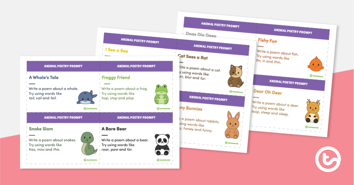 动物诗歌预览图像提示任务卡片——教学资源