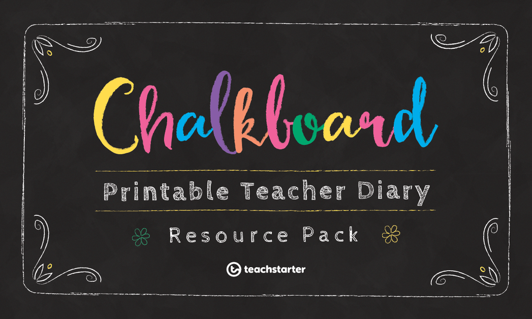 Preview image for Chalkboard Printable Teacher Planner Resource Pack - resource pack